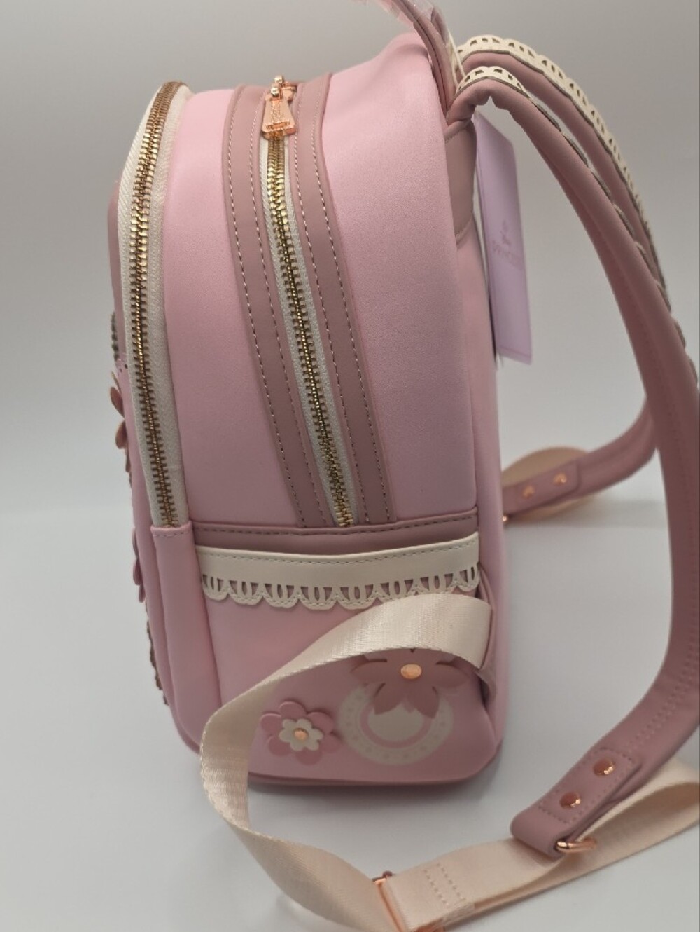 Loungefly Disney Pink Princess Lace Mini Backpack - Picture 4 of 8